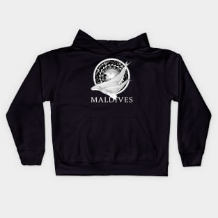 Maldives Republic Humpback Whales Kids Hoodie